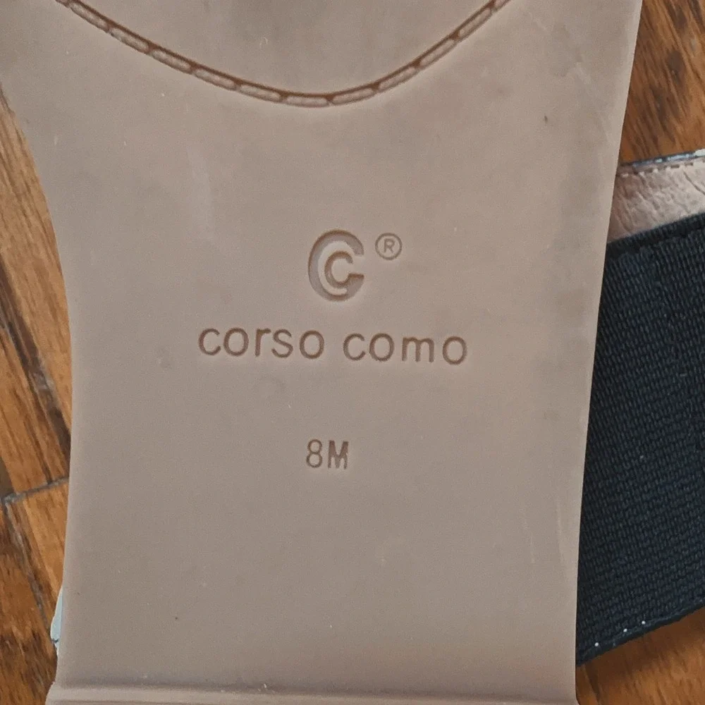 CC Corso Como Glennia Sandals Women 8M Snake Elastic‎ Strap Slide Comfort EUC